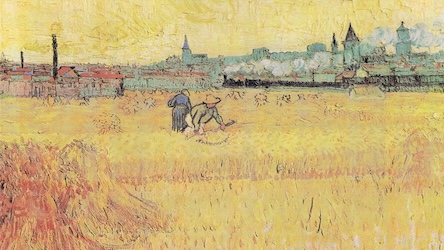 Wheat Field with View of Arles by Vincent van Gogh