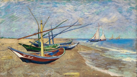 Fishing Boats by Vincent van Gogh