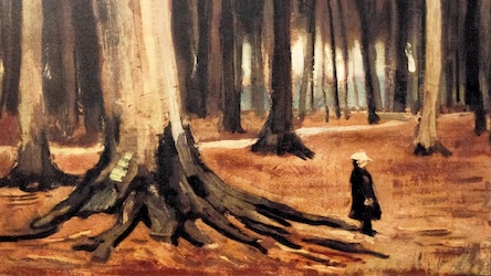 Girl in the Woods by Vincent van Gogh