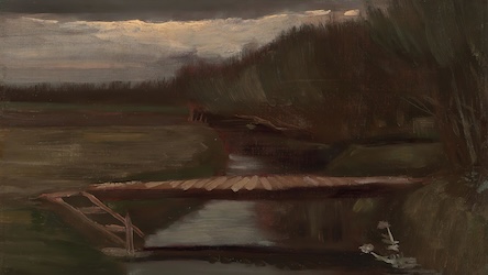 Landscape with Footbridge by Vincent van Gogh