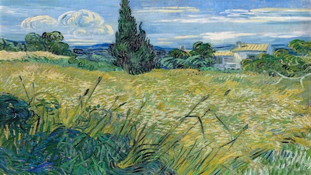 Green Wheat Field with Cypress by Vincent van Gogh
