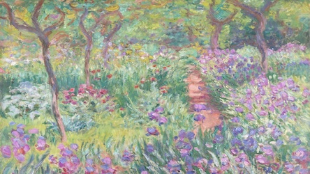 Garden with Irises by Claude Monet