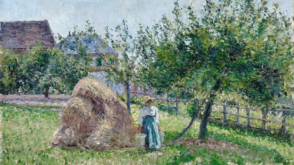 Apple Trees in Bloom by Impressionist Master