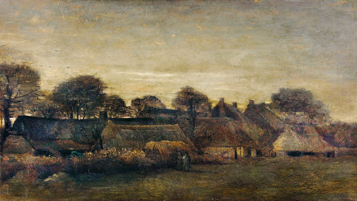 Farming Village at Twilight by Vincent van Gogh