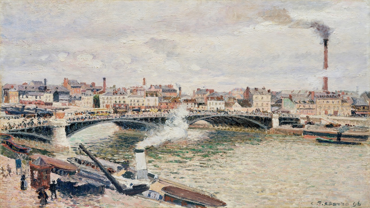 The Seine in Rouen by Camille Pissarro