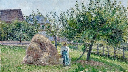 Apple Trees in Bloom by Impressionist Master