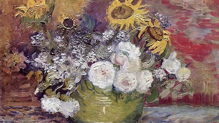 Bowl with Sunflowers and Roses by Vincent van Gogh