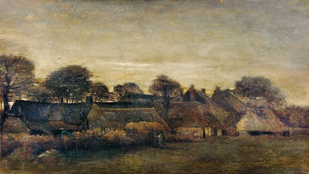 Farming Village at Twilight by Vincent van Gogh