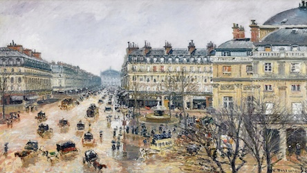 French Theater Square, Paris by Camille Pissarro