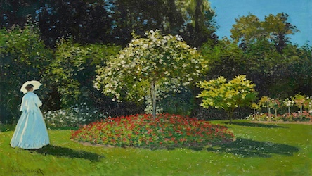 Lady in the Garden by Claude Monet