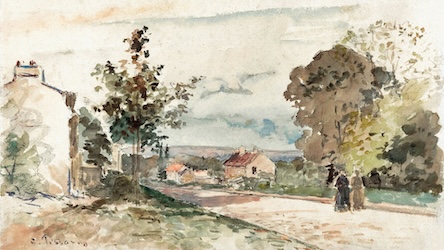 Road in Versailles by Camille Pissarro