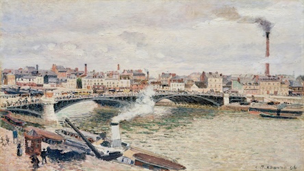 The Seine in Rouen by Camille Pissarro