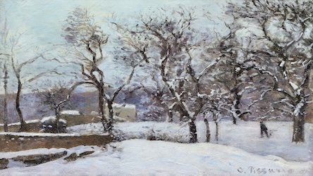 Winter Landscape by Impressionist Master