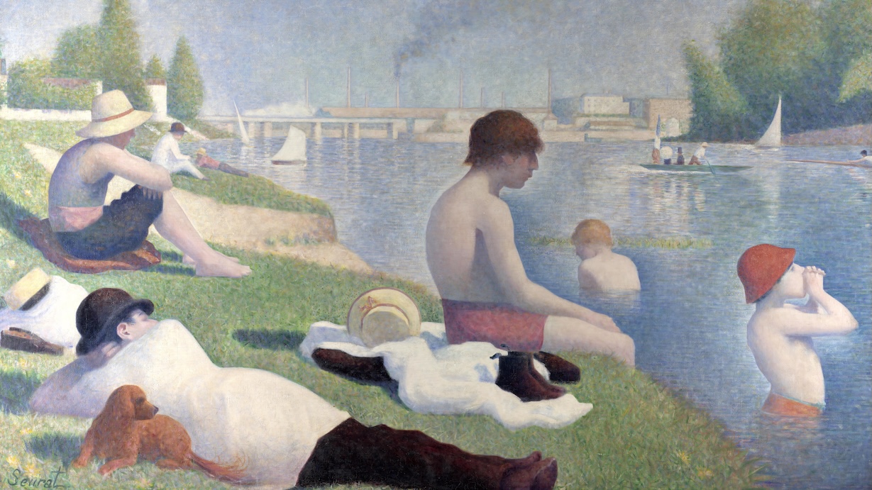 Bathers at Asnières by Georges Seurat