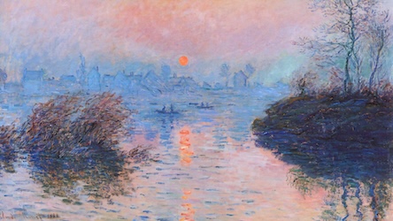 Sunset on the Seine at Lavacourt by Claude Monet