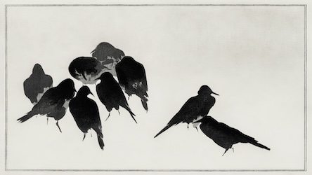 Japanese Crows - Japanese Vintage Art