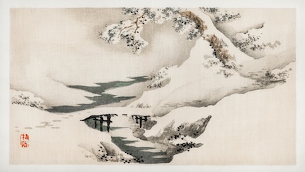 Snow Landscape Japan - Japanese Vintage Art