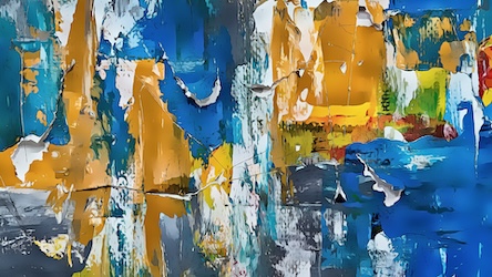 Bold Blue Abstract by Contemporary Artist - Abstract Art