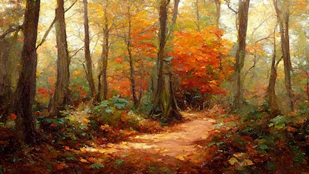 Colorful Autumn Forest Trees