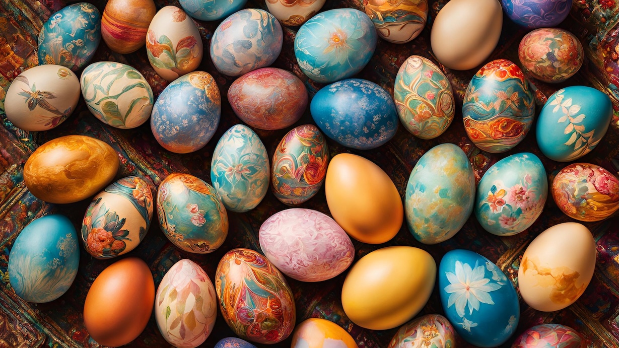 Colorful Easter Eggs Collection
