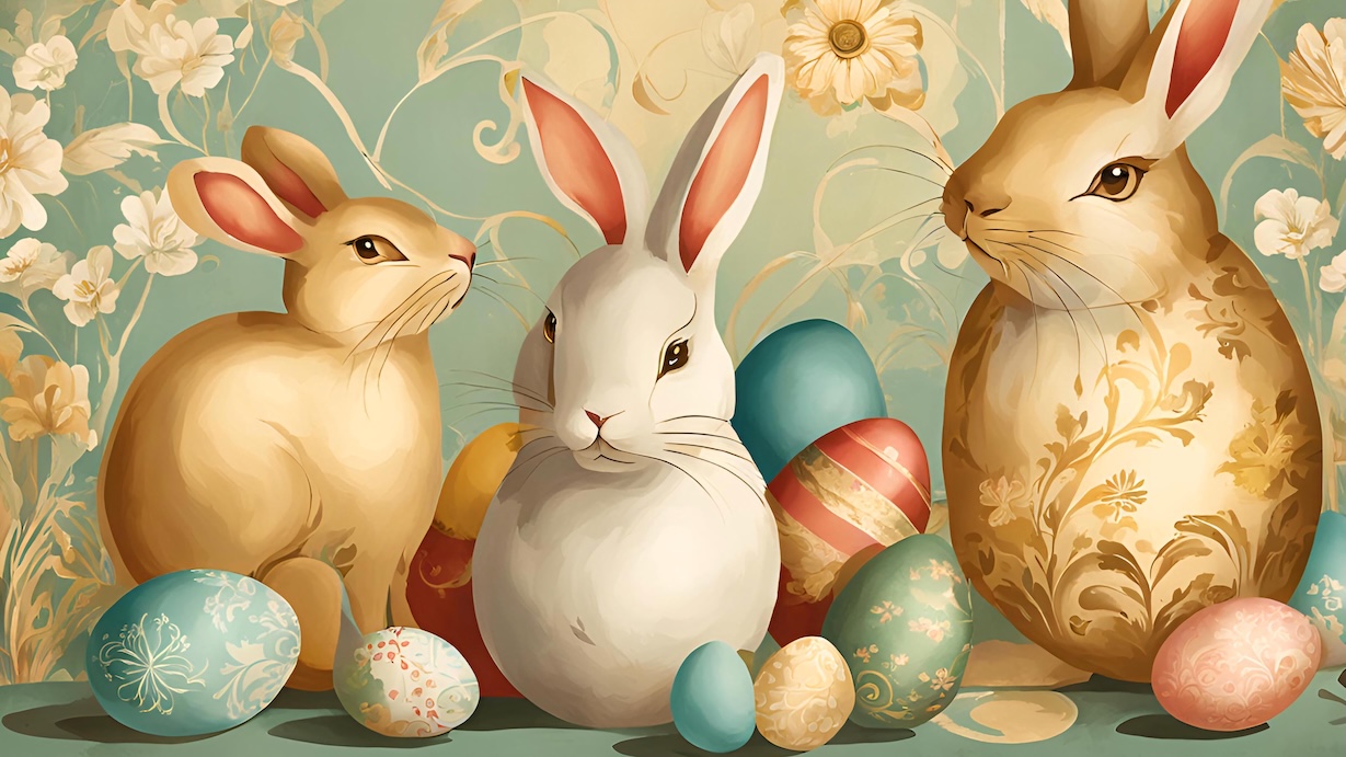 Easter Bunnies and Eggs