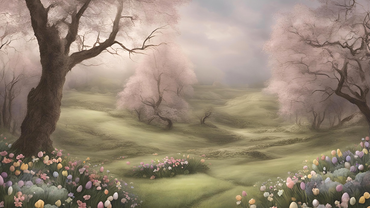 Easter Meadow Scene