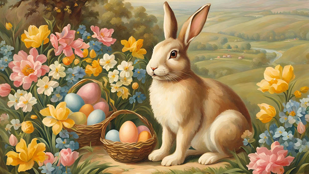 Easter Bunny with Eggs