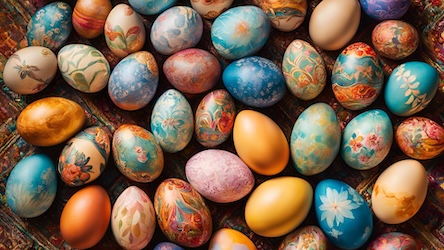 Colorful Easter Eggs Collection