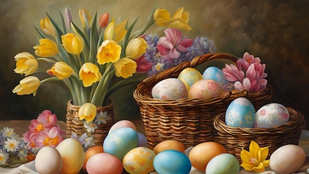 Easter Flowers and Eggs