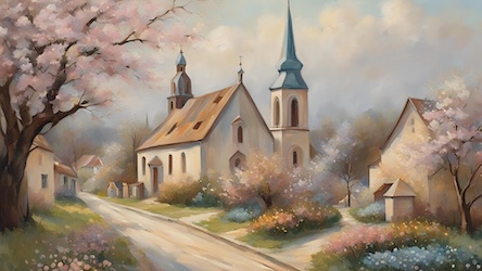 Easter Church Scene