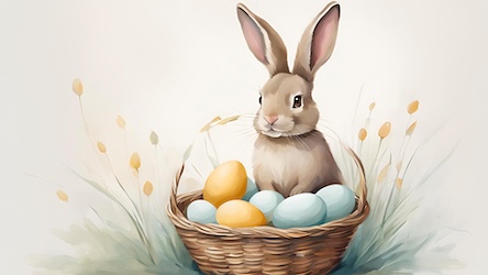 Easter Bunny in Basket