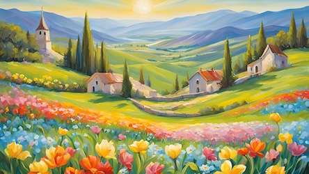 Easter Spring Landscape