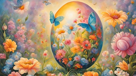 Floral Easter Egg Design