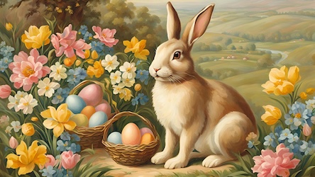 Easter Bunny with Eggs