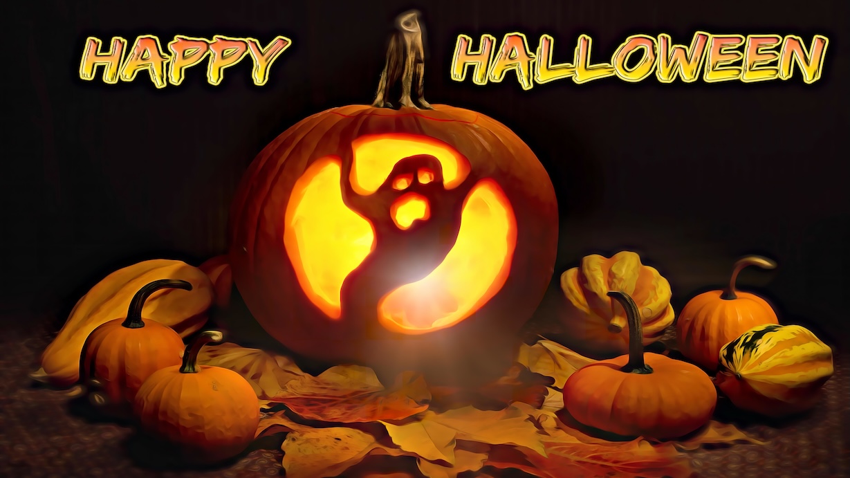 Halloween Pumpkin Ghost