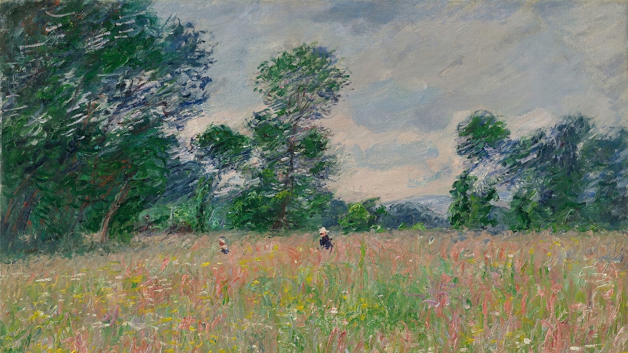 Monet Flowering Meadow - Claude Monet Spring Art