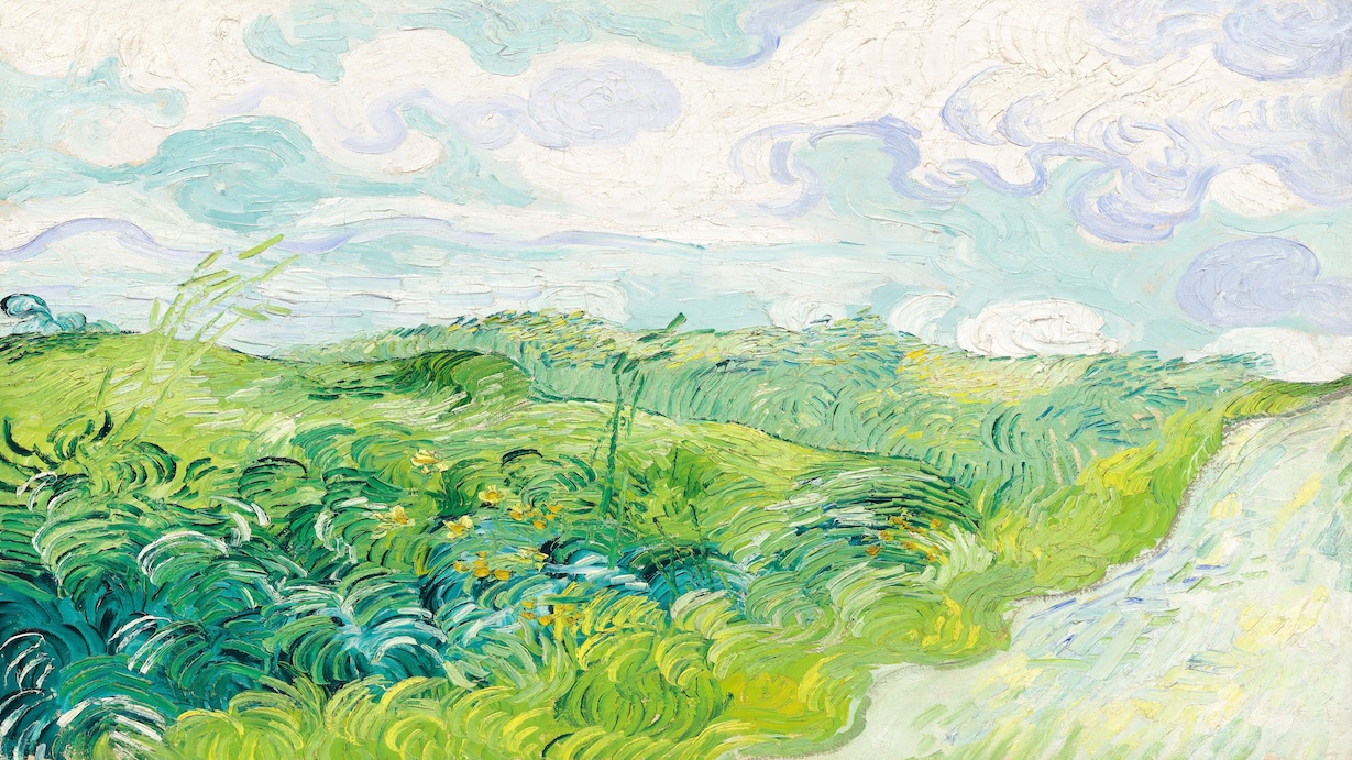 Green Wheat Field - Agricultural Artist Spring Art