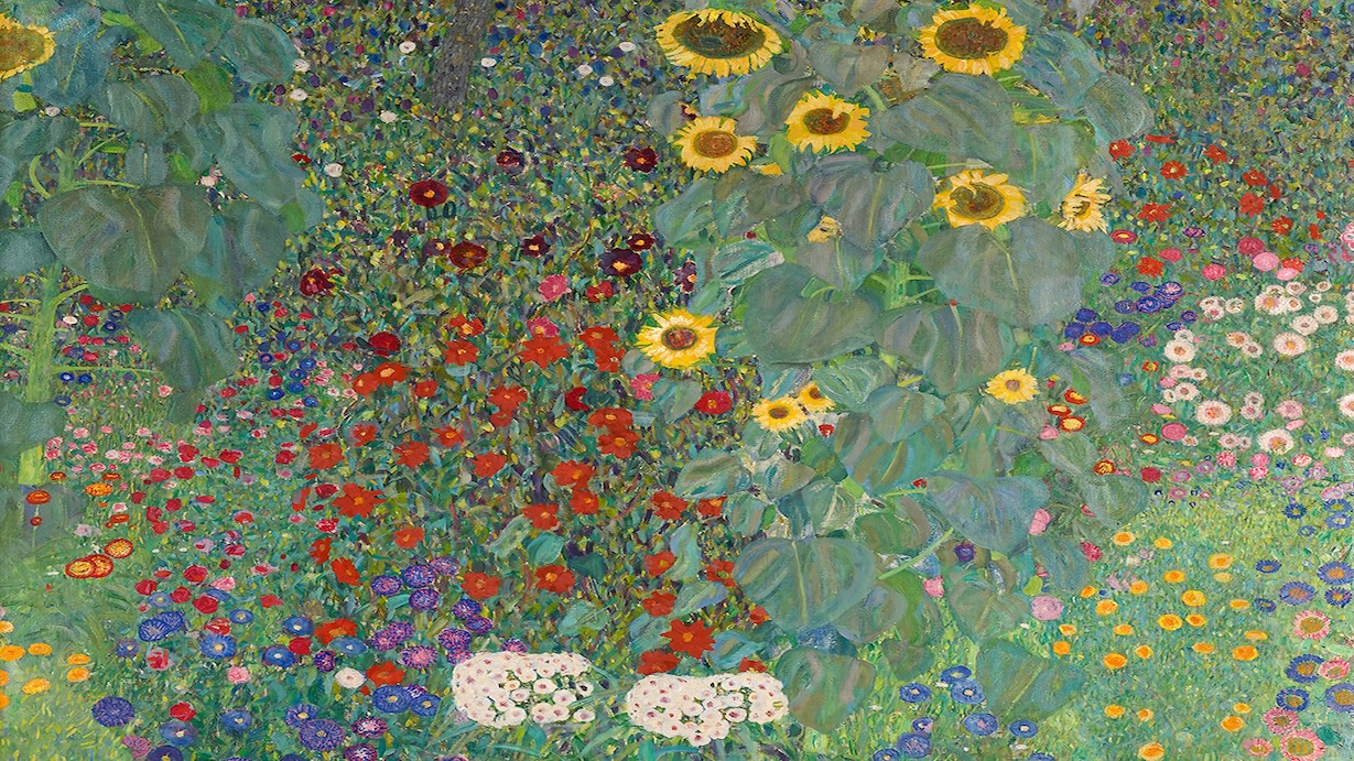 Garden with Sunflowers - Garden Artist Summer Art