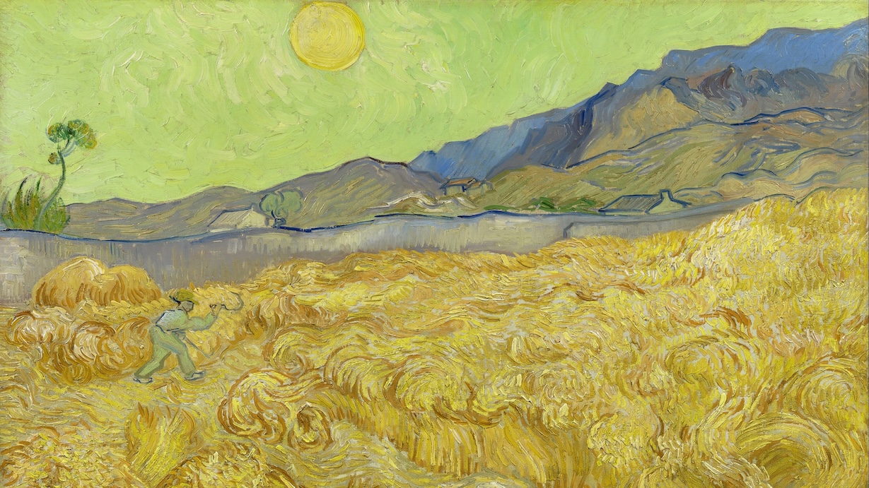 Van Gogh Wheatfield with Reaper - Vincent van Gogh Summer Art