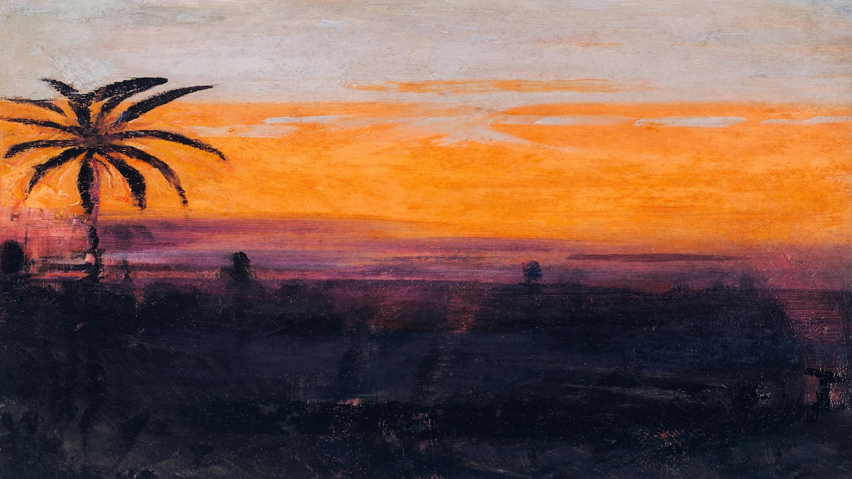 Vintage Abstract Tropical Sunset - Tropical Artist Summer Art