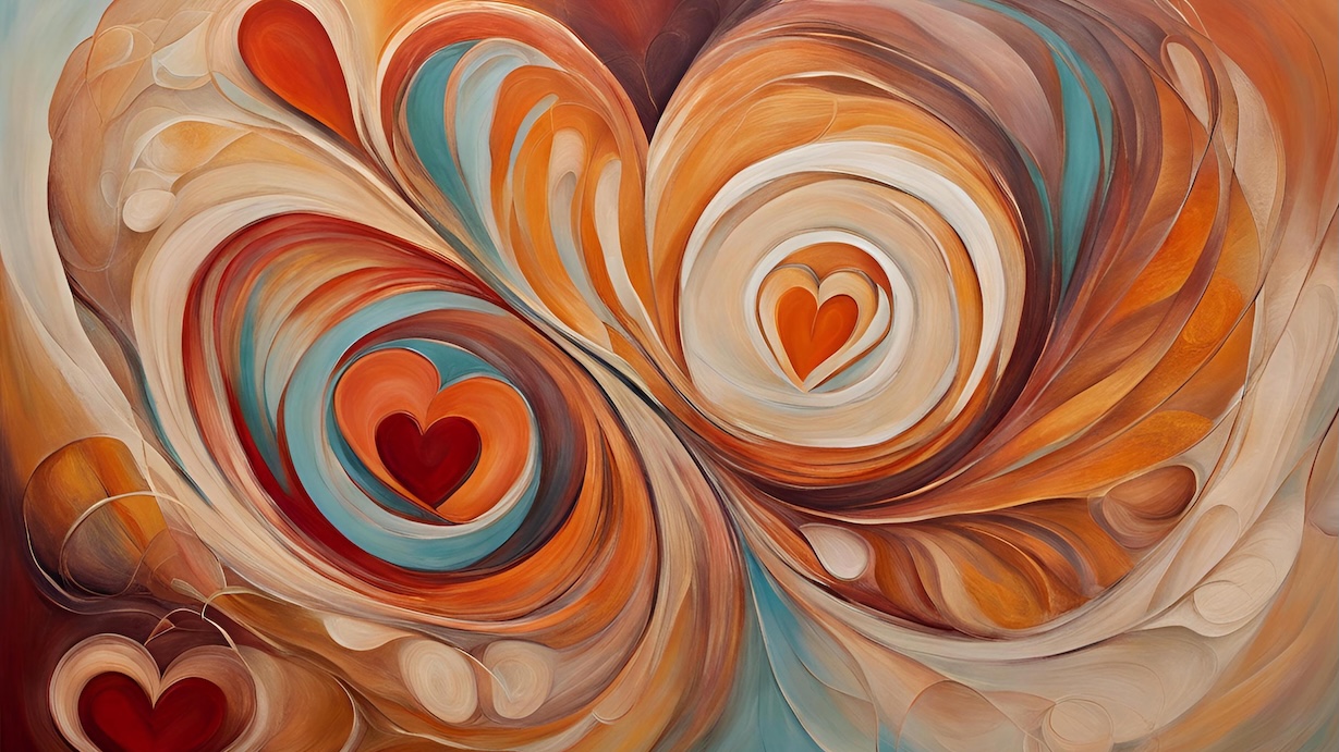 Golden Love Swirls