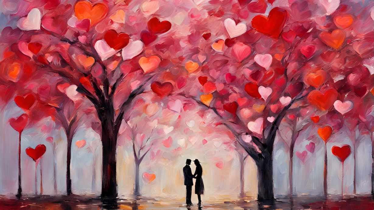 Love Tree Silhouette