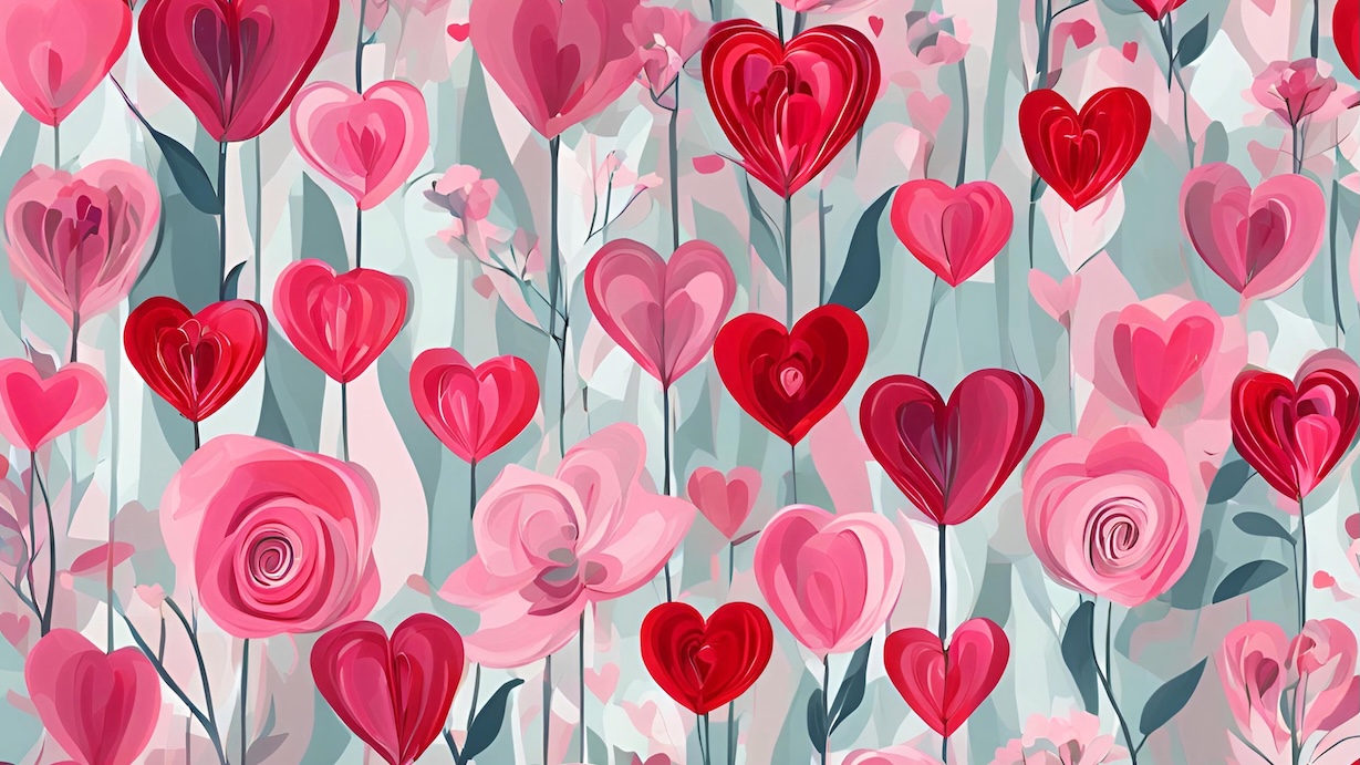 Hearts Garden Pattern