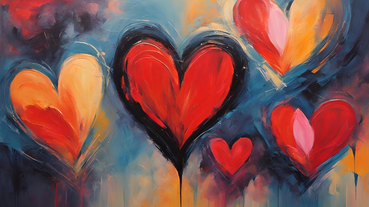 Painterly Hearts