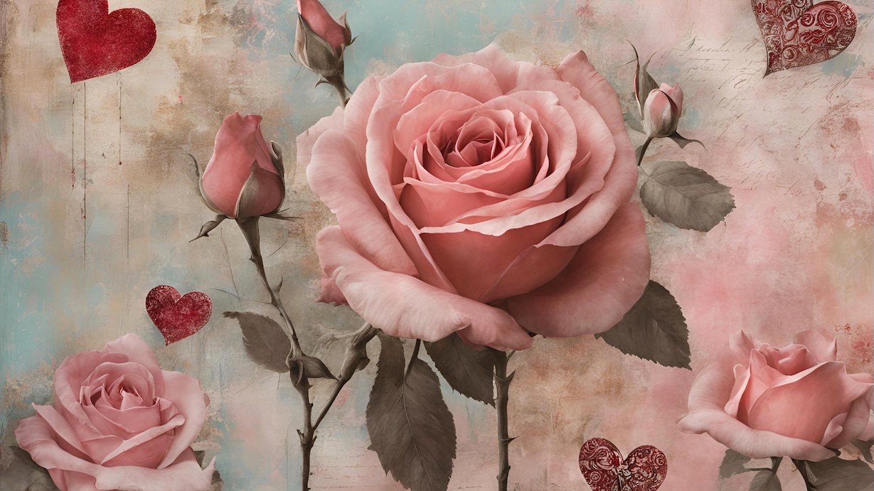 Vintage Rose Love