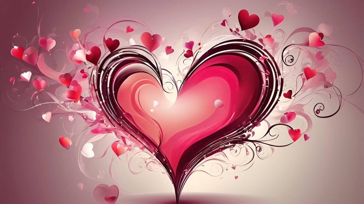 Romantic Heart Swirl