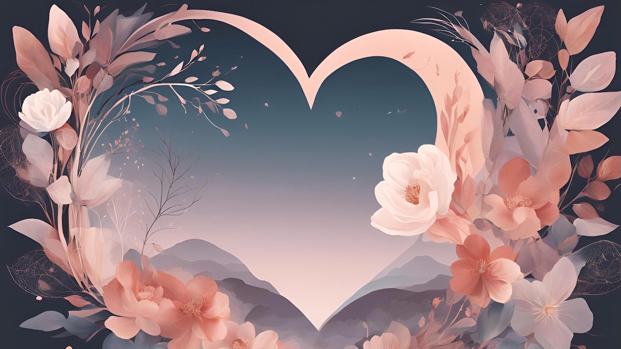 Floral Heart Frame