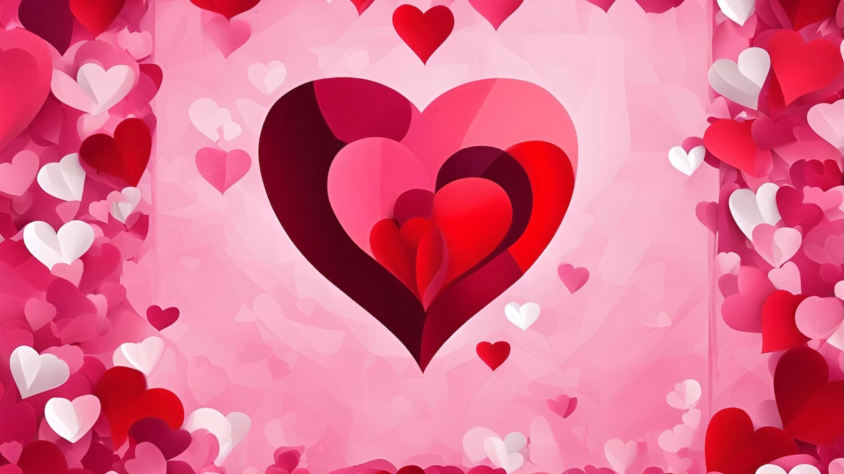Hearts Confetti Design