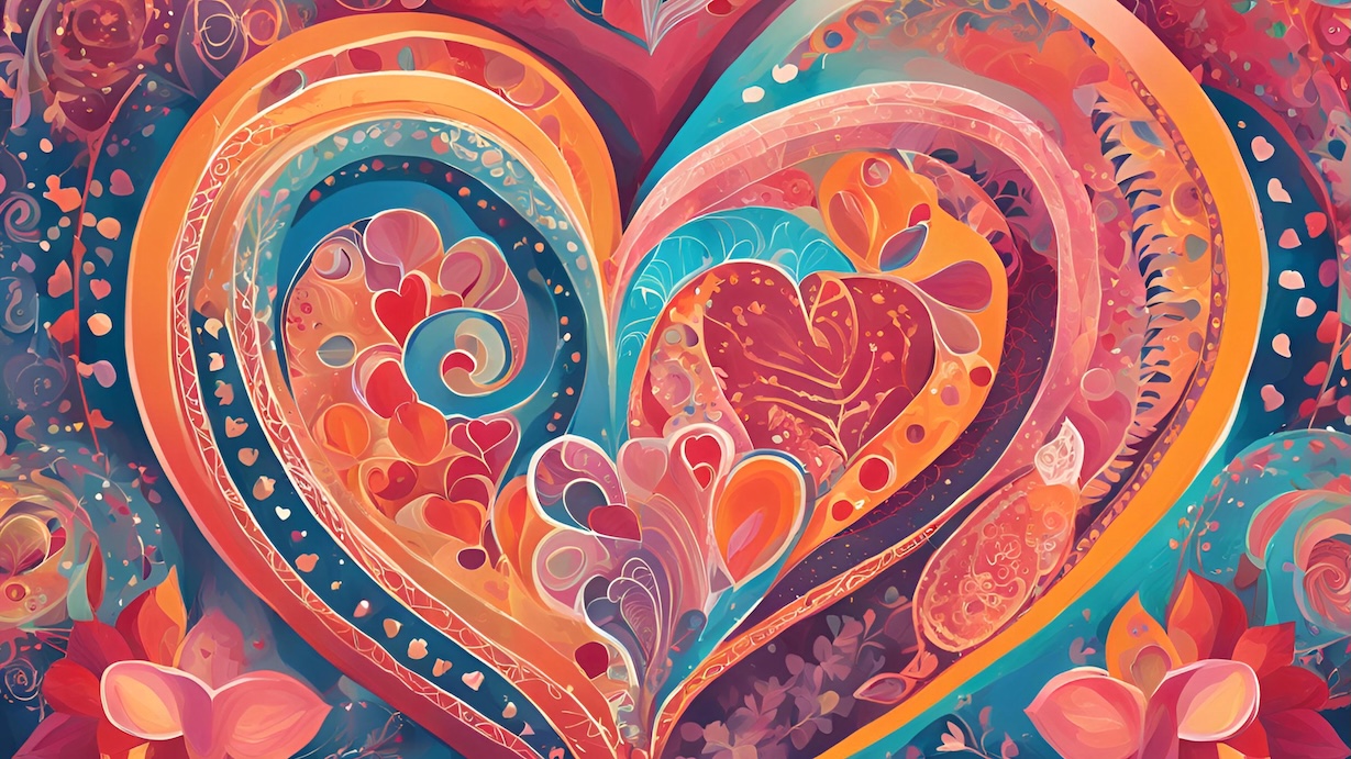 Colorful Heart Mandala