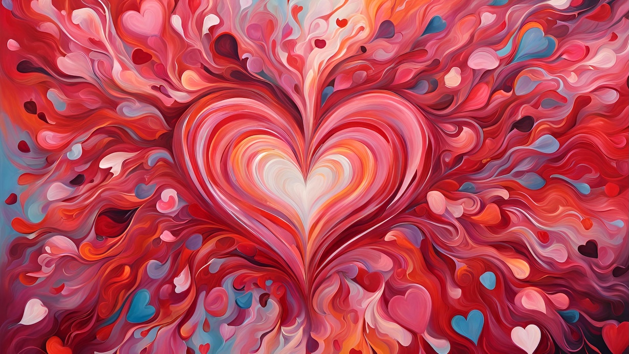 Romantic Heart Burst